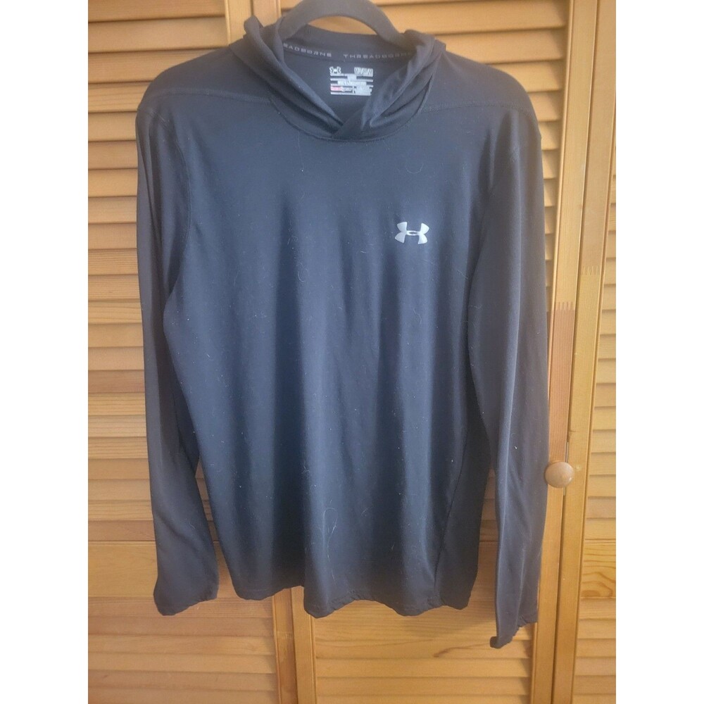 Under Armour Men's Black Tgreadborne Loose Fit Lightweight Hoodie Sz Medium